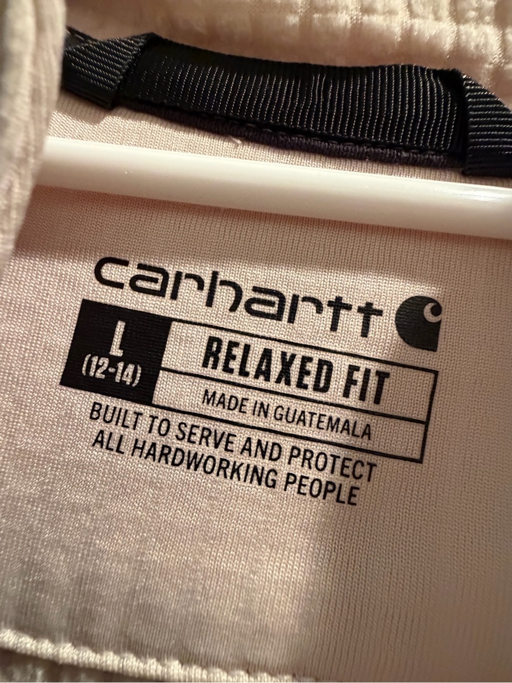 Carhartt Men’s Relaxed Fit Shirt in White with Black Logo